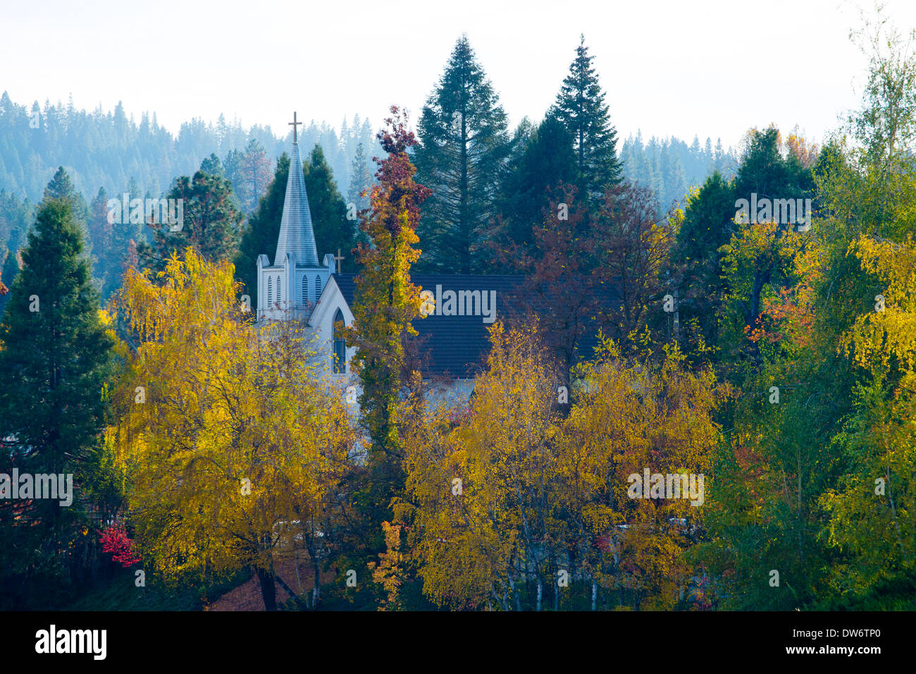 Katholische Kirche St. Canice in Nevada City, Kalifornien Stockfoto