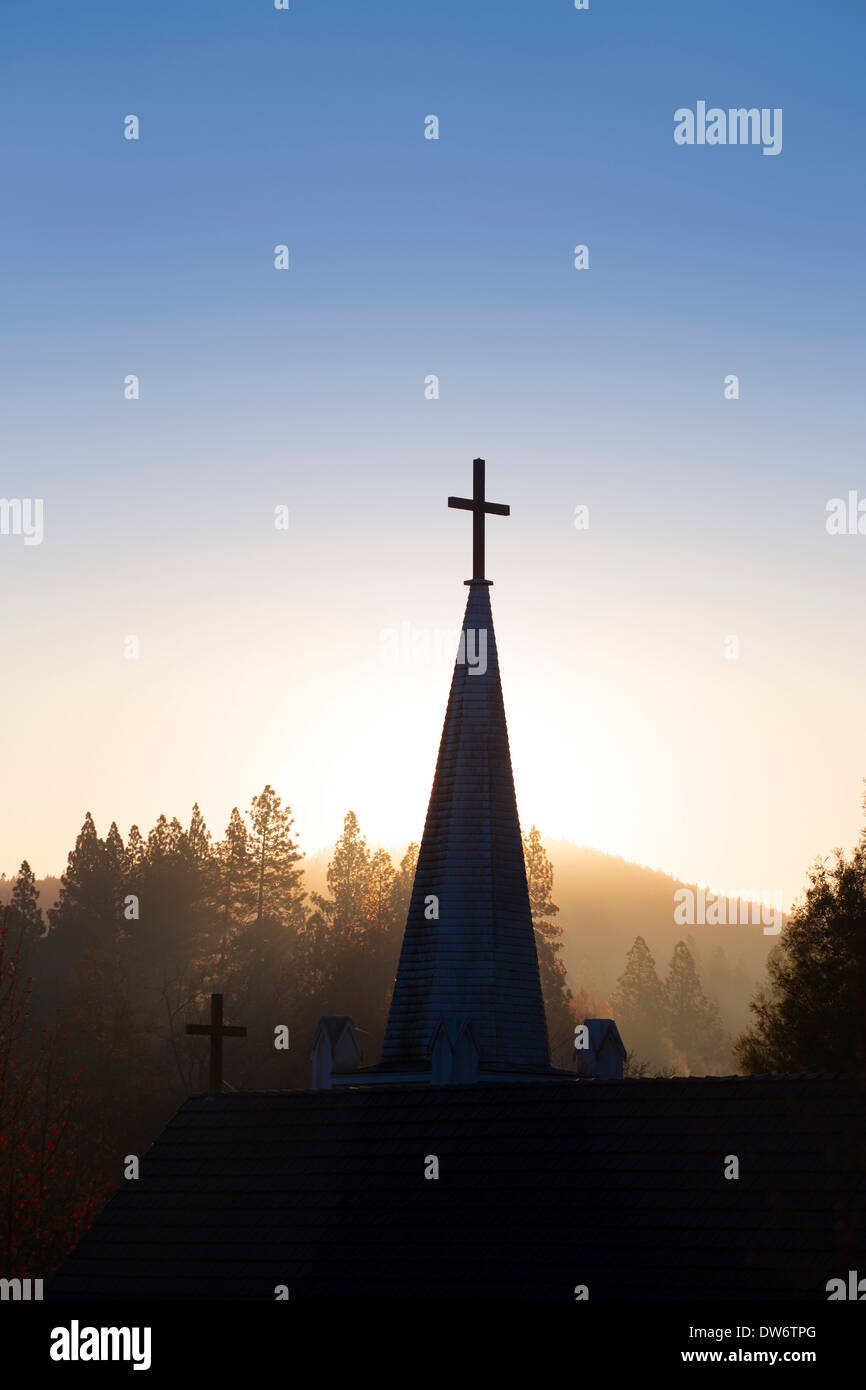 Katholische Kirche St. Canice in Nevada City, Kalifornien Stockfoto