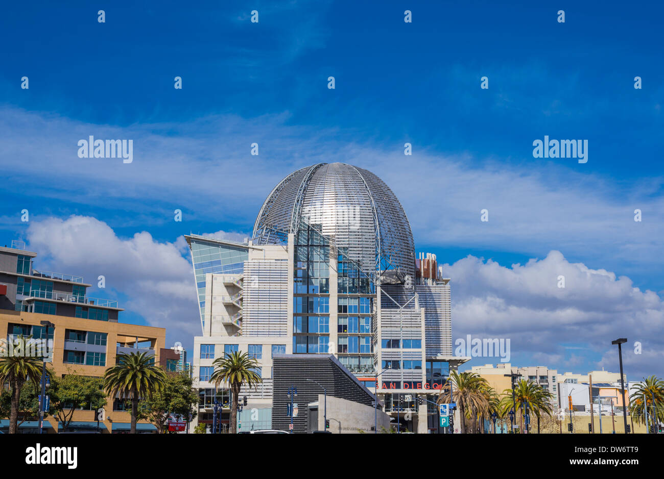 San Diego Zentralbibliothek Gebäude. Die Innenstadt von San Diego, Kalifornien, USA. Stockfoto