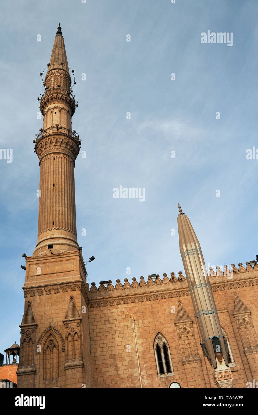 CAIRO 24 Nov 08: die Moschee täten al-Hussein in der Nähe von Khan al-Khalili Souk in Kairo, Ägypten. Stockfoto