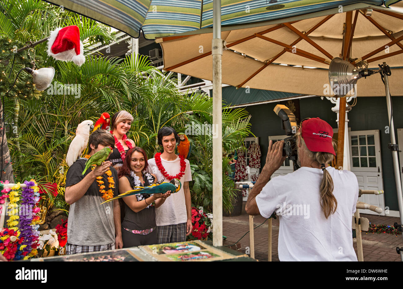 Der weltweit berühmte Stadt von Lahaina auf der hawaiianischen Insel Maui. Stockfoto