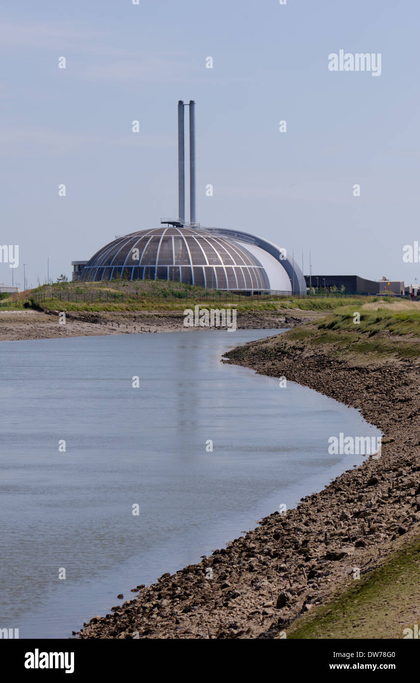 Newhaven Nachverbrennungsanlage Stockfoto