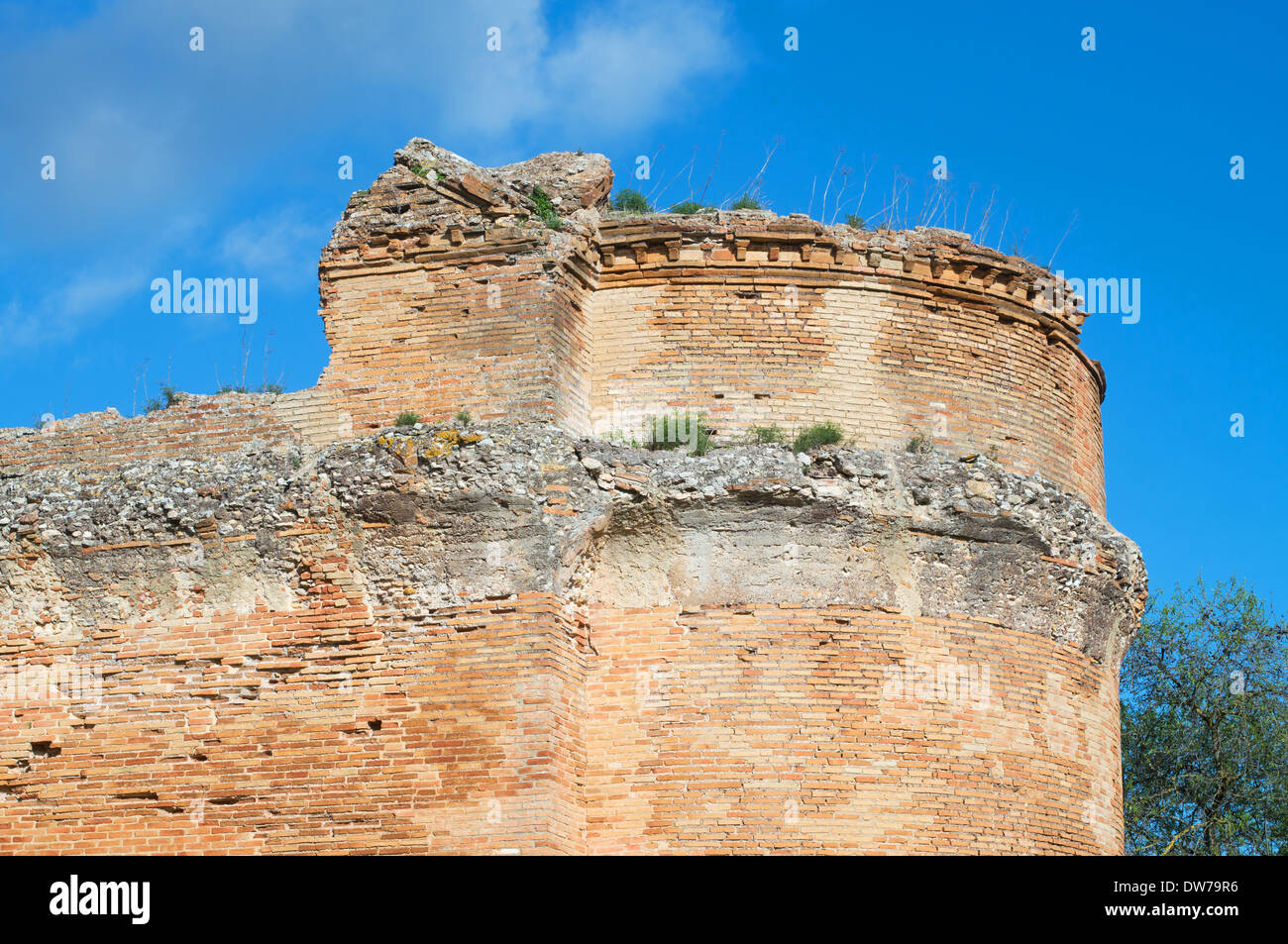 Tempelruinen in der römischen Milreu, Estói, Algarve, Portugal, Europa Stockfoto