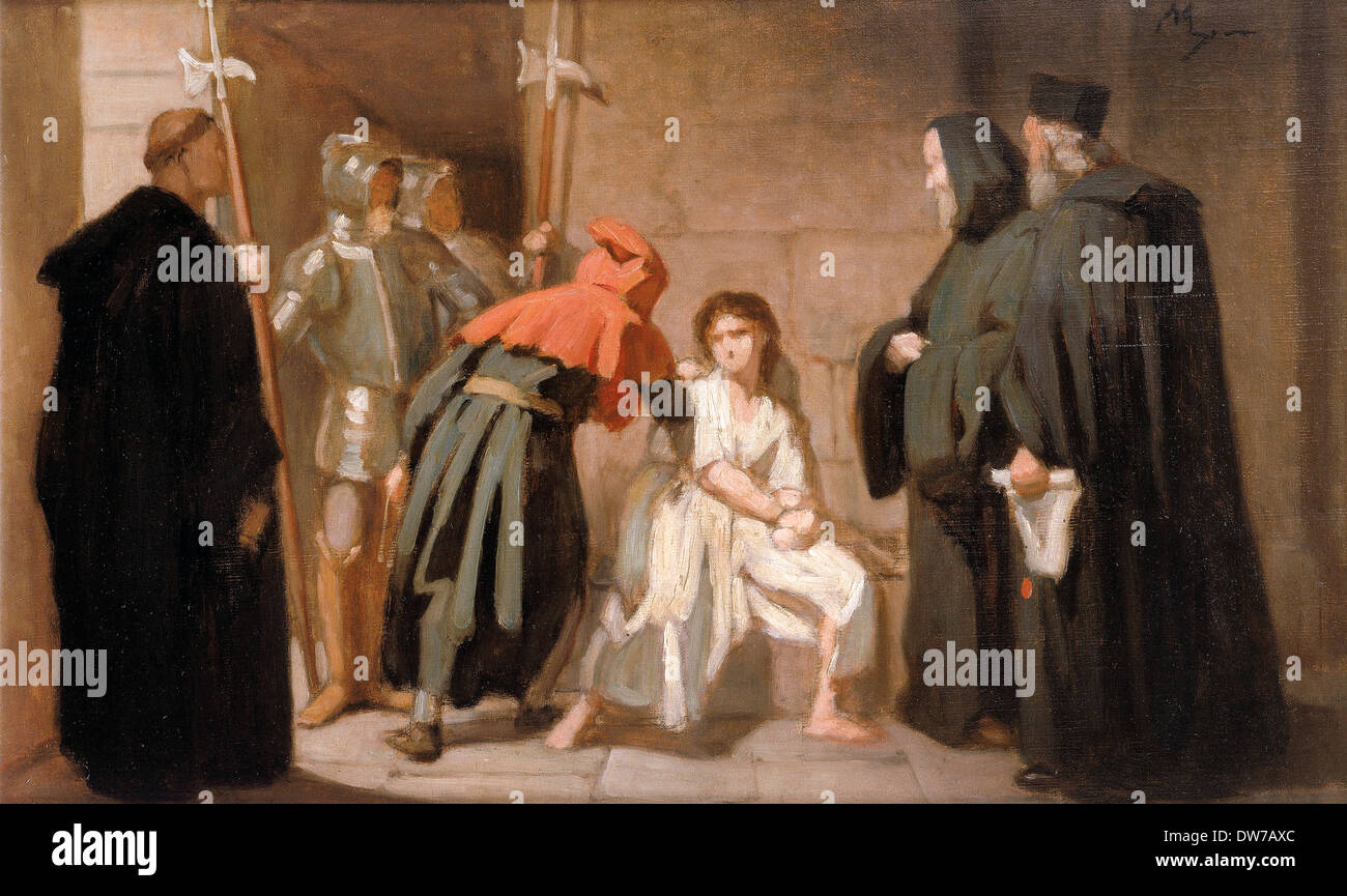 Edouard Moyse, Inquisition. Ca. 1872. Öl auf Leinwand. Das jüdische Museum, New York City, USA. Stockfoto