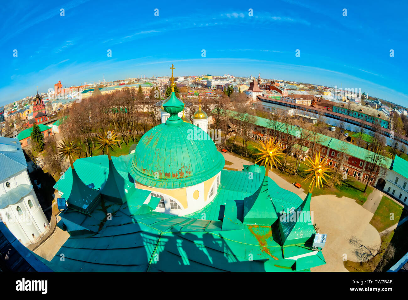 Panoramablick auf die Stadt und die Kuppel Stockfoto