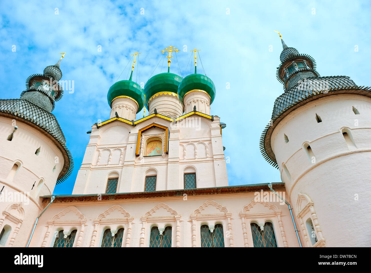 Blick auf den berühmten Kreml in Rostow Stockfoto