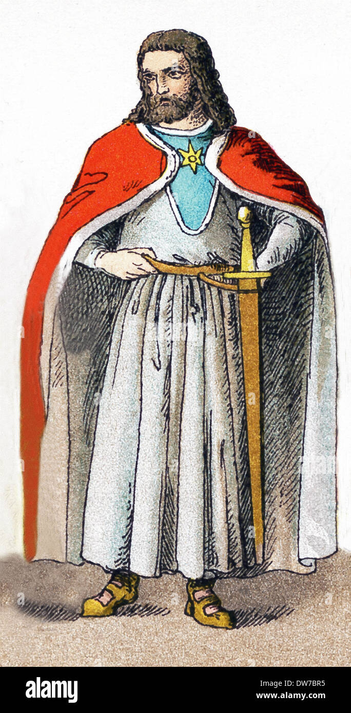 Die Figur ist hier ist ein deutscher Adliger A.D. 1100. Die