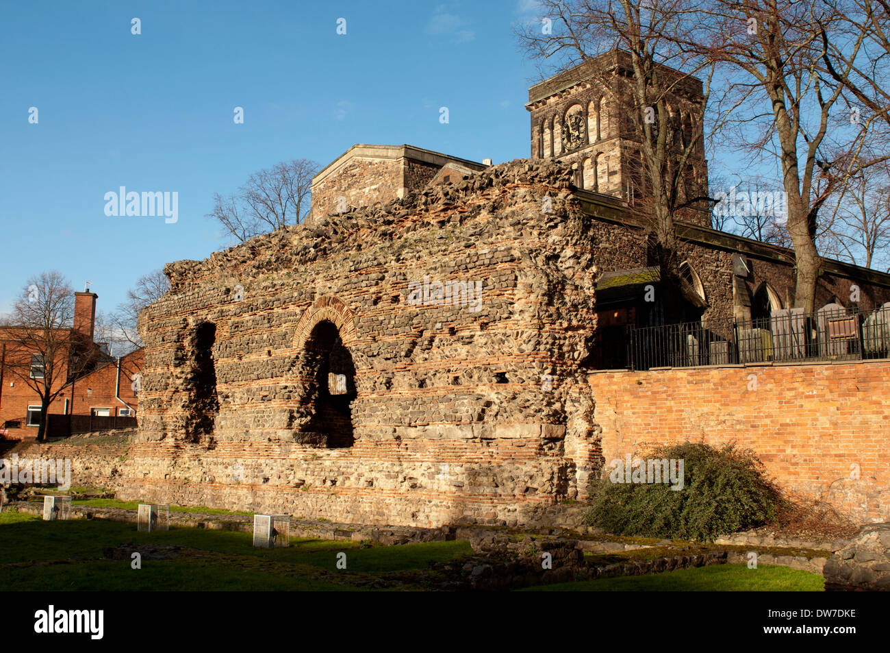 Jewry Wand und St.-Nikolaus-Kirche, Leicester, Leicestershire, England, Vereinigtes Königreich Stockfoto