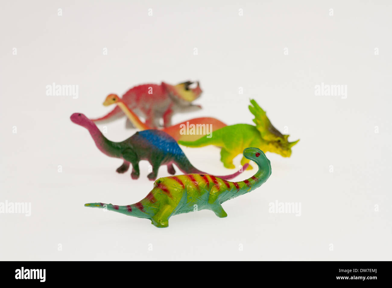 Spielzeug Dinosaurier Figuren. Stockfoto