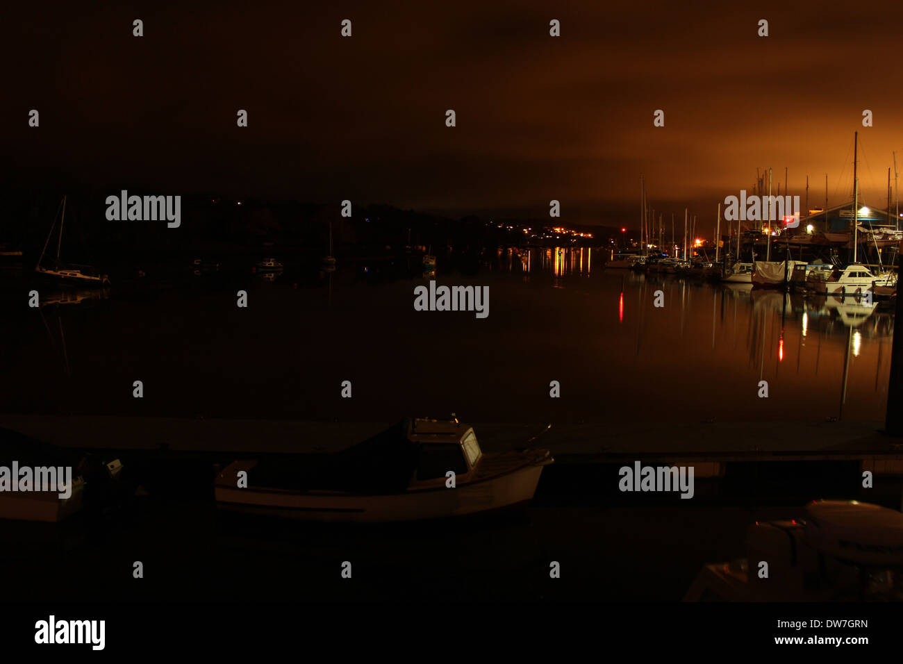 Penryn Dock Yard by Night, Cornwall, 03.02.2014 Stockfoto