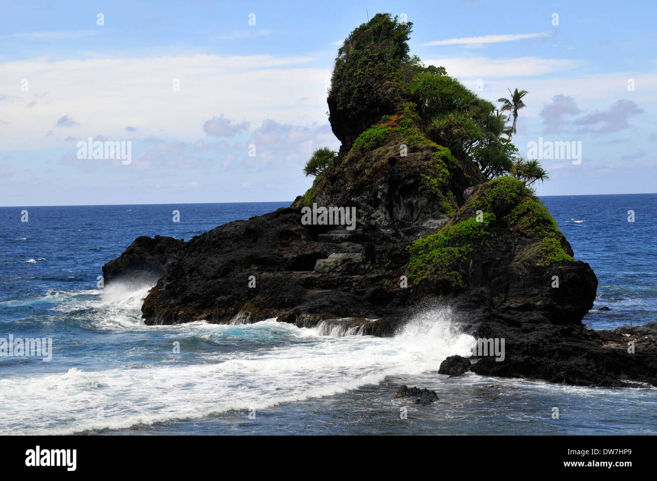 Inselchen aus Alega Küste, Pago Pago, Tutuila Insel, Amerikanisch-Samoa Stockfoto