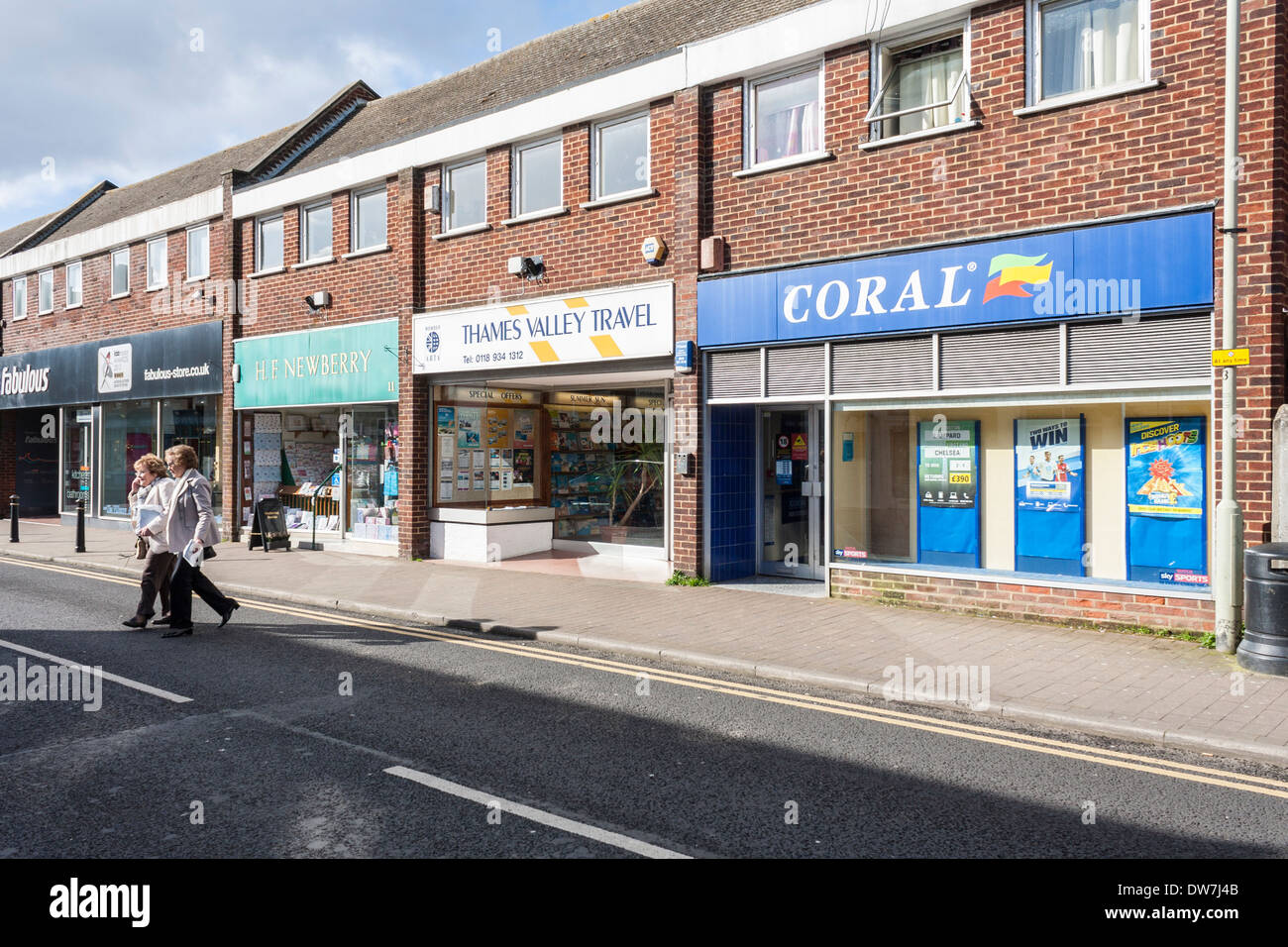 High Street Geschäfte, Anna, Berkshire, England, GB, UK. Stockfoto