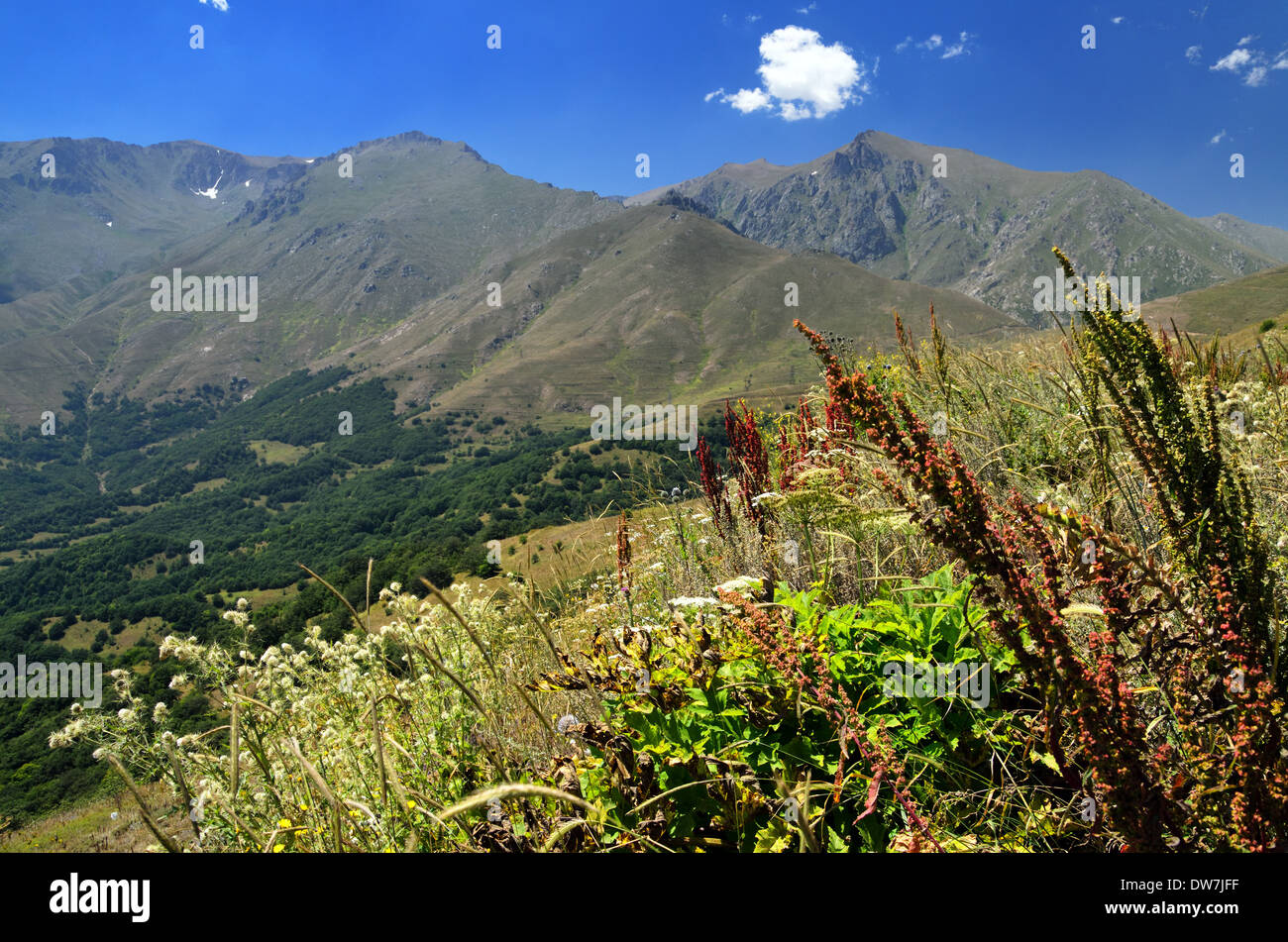 Ansicht der Zangezur Gebirgskette, Syunik, Armenien Stockfoto