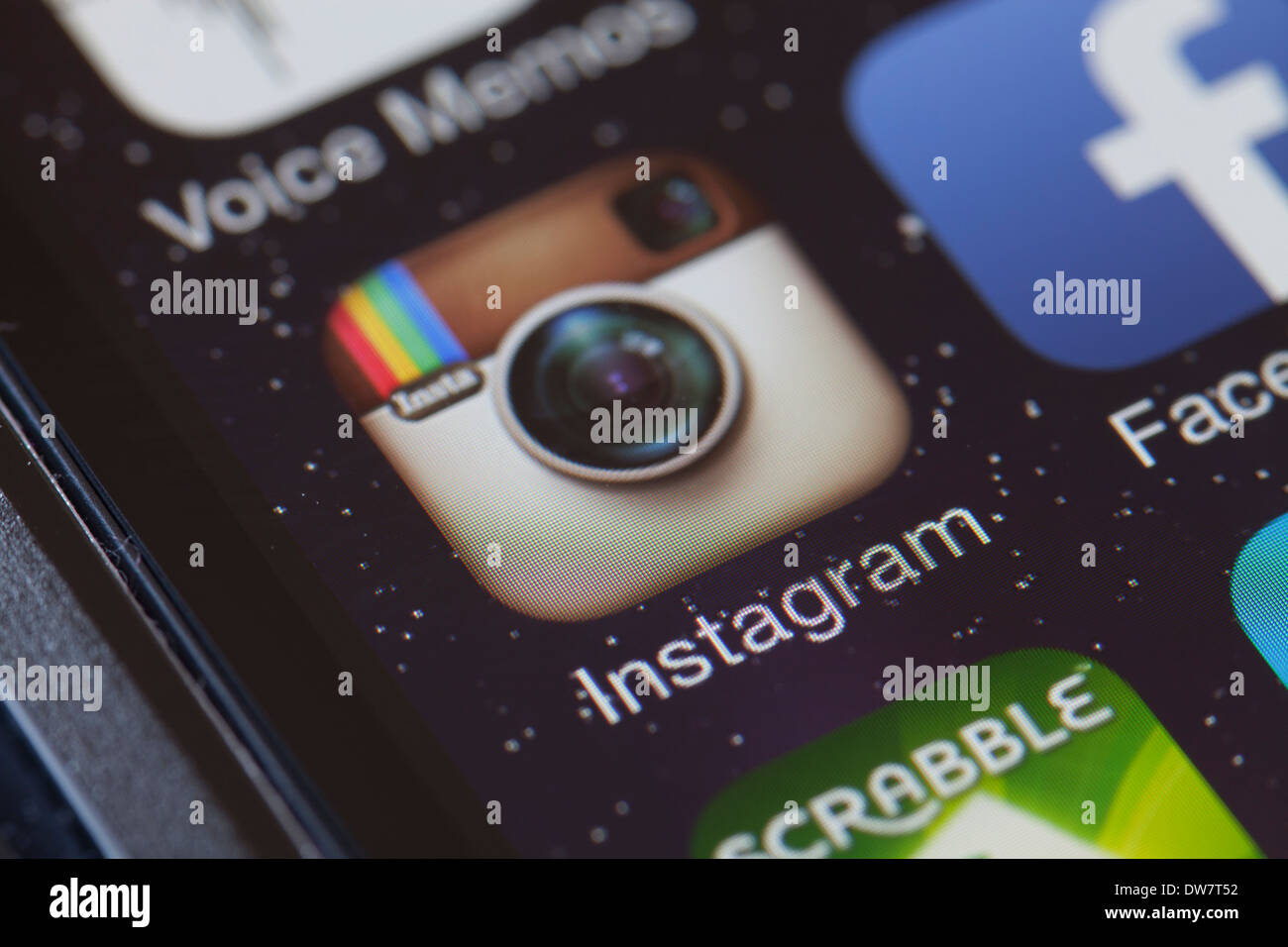 Instagram-app-Symbol auf dem Handy. Stockfoto