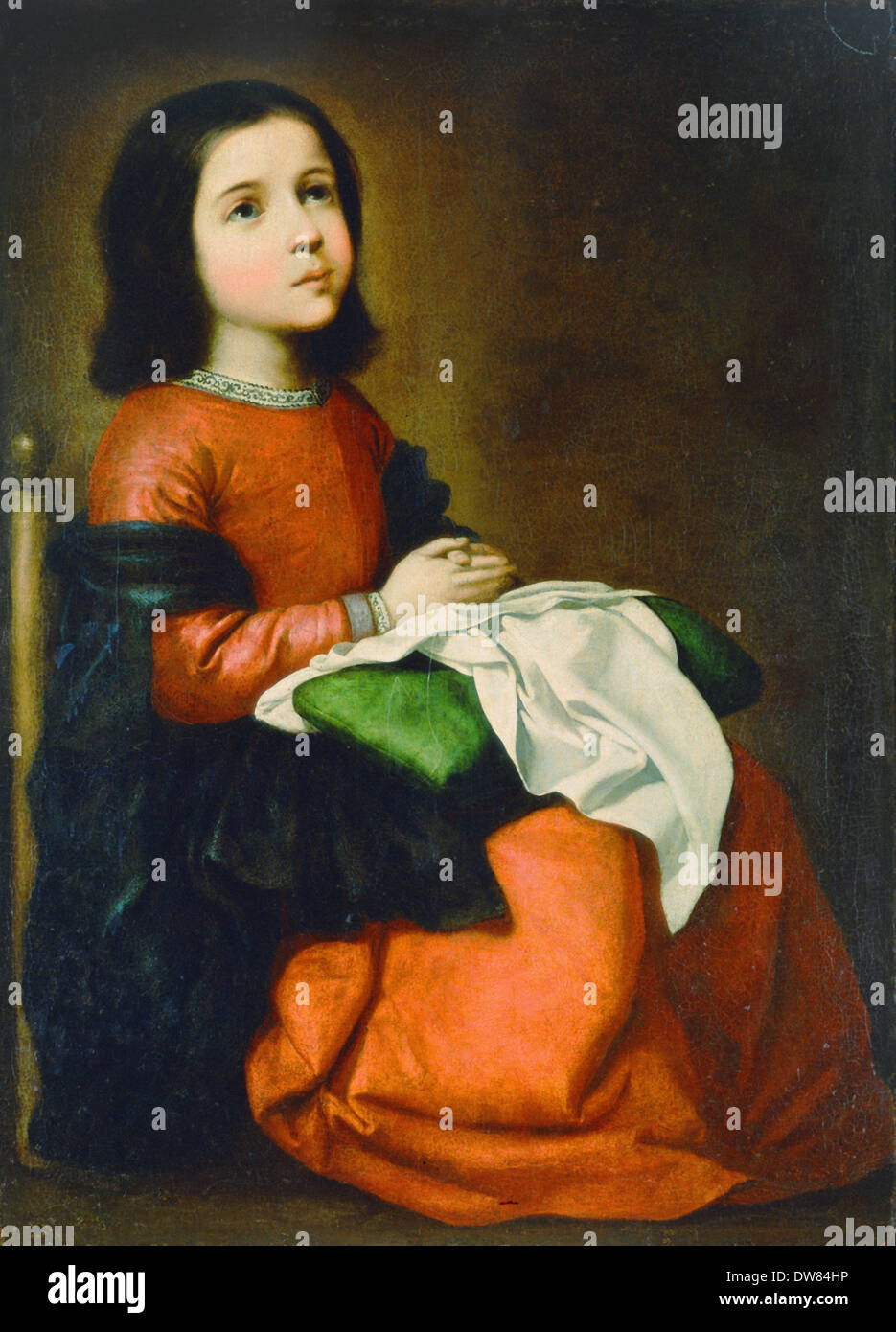 Francisco de Zurbarán - Kindheit der Jungfrau Maria Stockfoto
