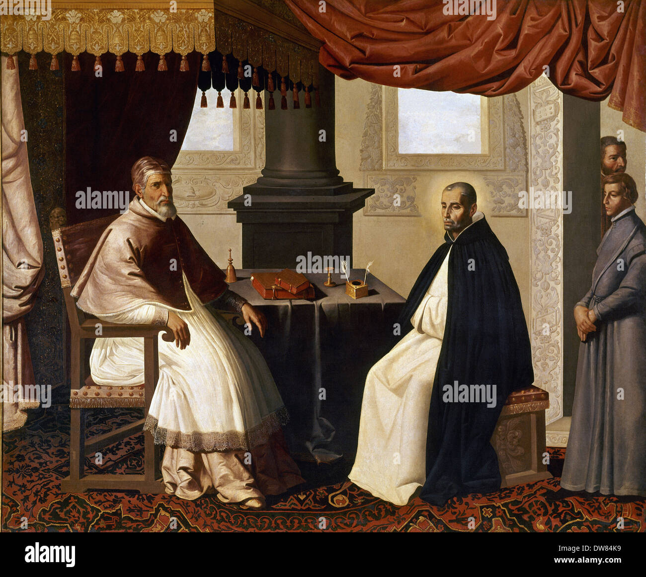 Francisco de Zurbarán - St. Bruno und Papst Urban II. - Museum der bildenden Künste Sevilla Stockfoto