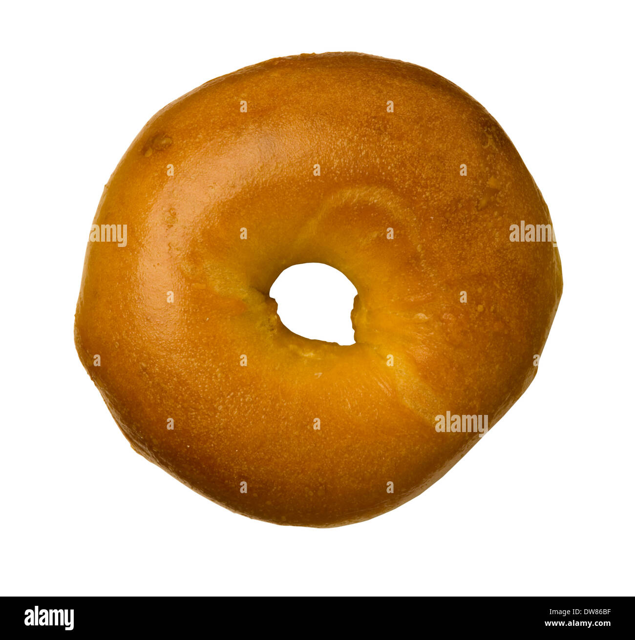 Egg Bagel vor einem weißen Hintergrund isoliert Stockfoto