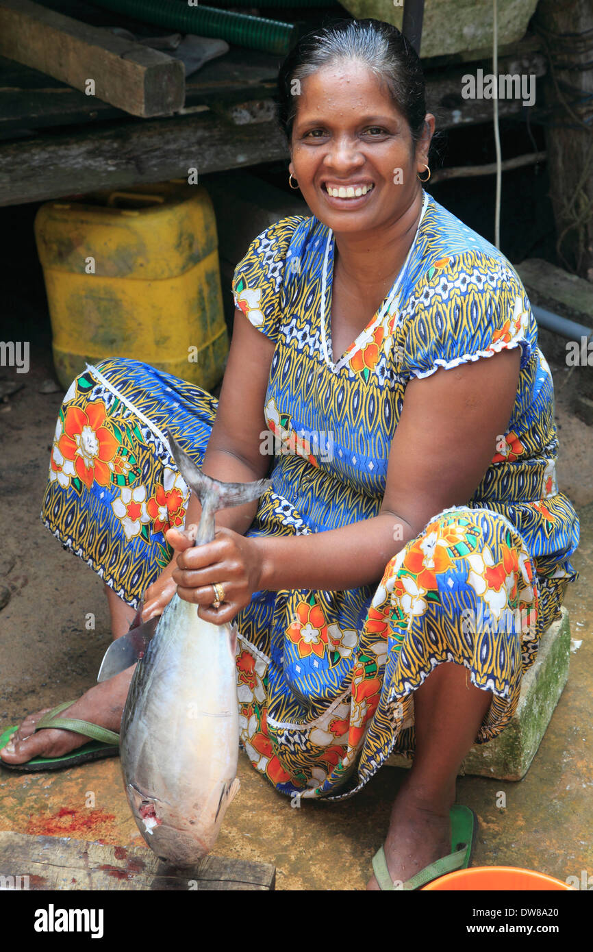 Sri Lanka, Aluthgama, Fischmarkt, Stockfoto
