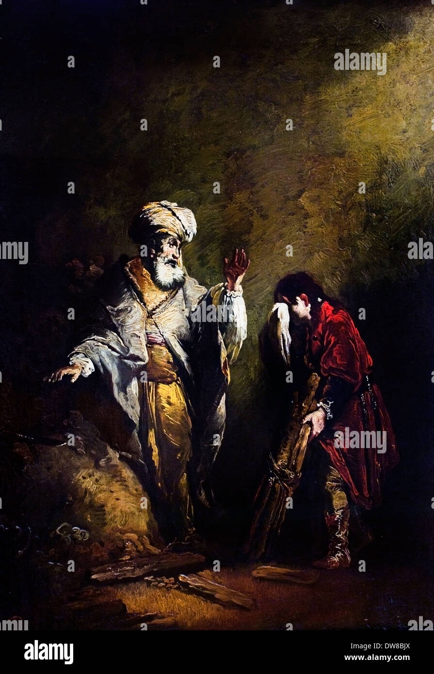 Das Opfer des Abraham-1750 Christian Wilhelm Ernst Dietrich 1712-1774 Deutsch Deutschland Stockfoto