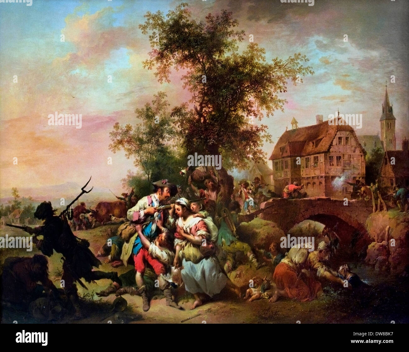 Schrecken des Krieges 1765 Johann Conrad Seekatz 1719-1768 Deutsch Deutschland Stockfoto