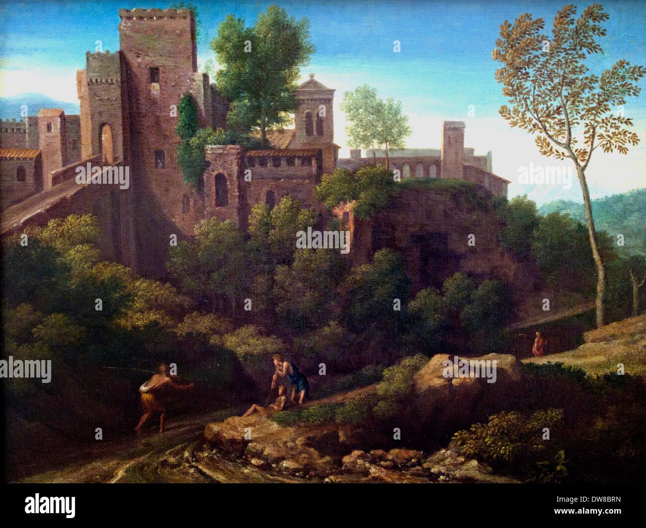 Klassische Landschaft mit Blick auf Ariccia 1670 Gaspard Poussin Dughet 1615-1675 Rom Italien Italienisch Stockfoto