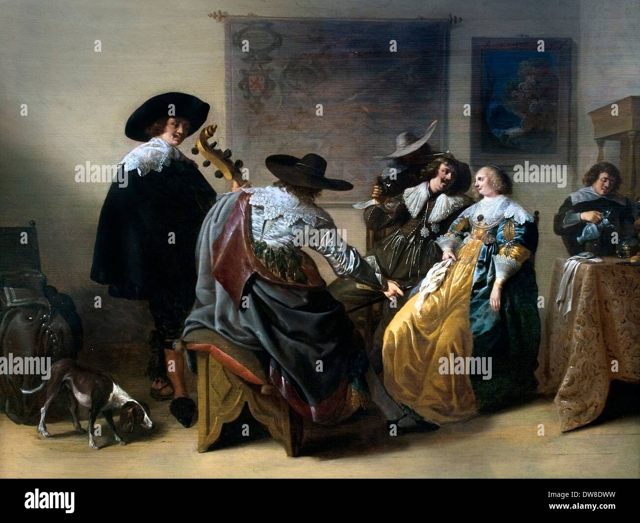 Soziale Gathering1634 Anthonie Palamedesz. 1601 - 1673 Niederlande Niederlande Stockfoto
