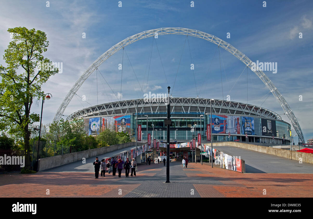 Ansicht des Wembley-Stadion von Olympia Art in London, Großbritannien Stockfoto