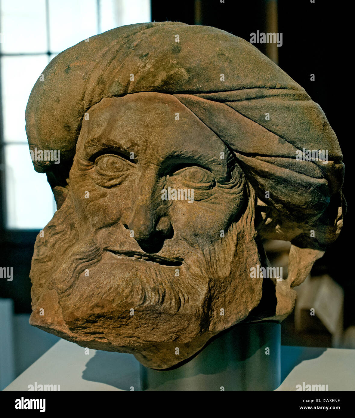 Kopf eines bärtigen Mannes mit Turban 1463 Kathedrale Straßburg Nicolas Gerhaert de Leyde 1420 – 1473 niederländischen Niederlande Frankreich Französisch Stockfoto