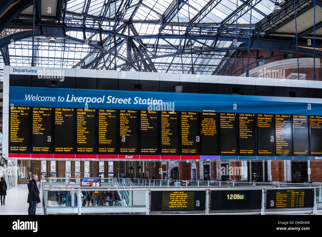 Der Bahnhof Liverpool Street - City of London Stockfoto