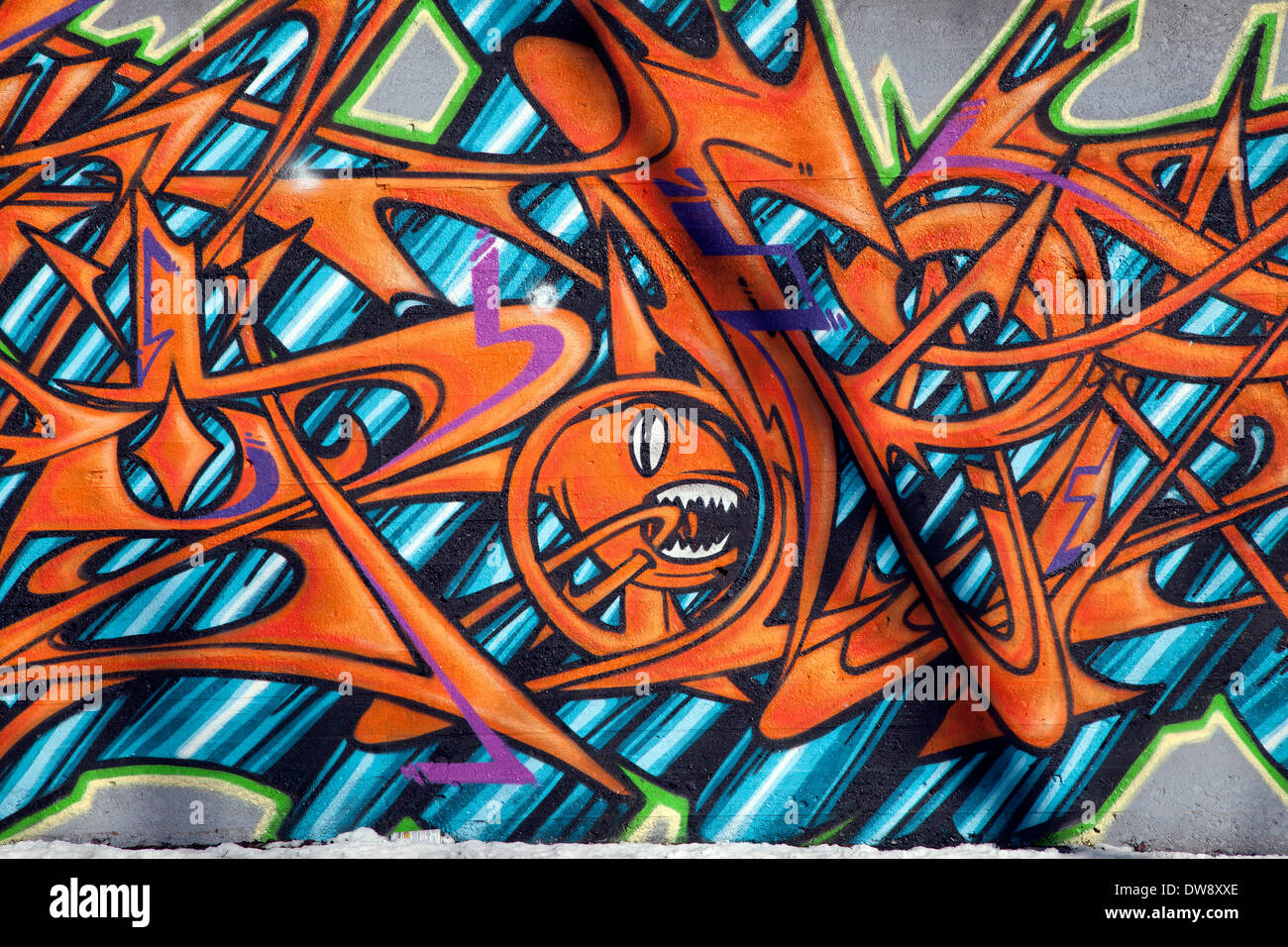 Graffiti an der Wand, Detroit, Michigan/USA Stockfoto