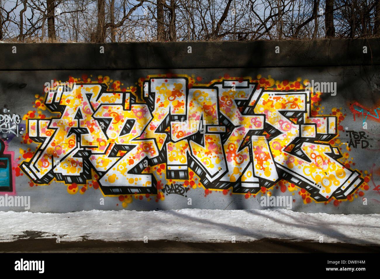 Graffiti an der Wand, Detroit, Michigan/USA Stockfoto