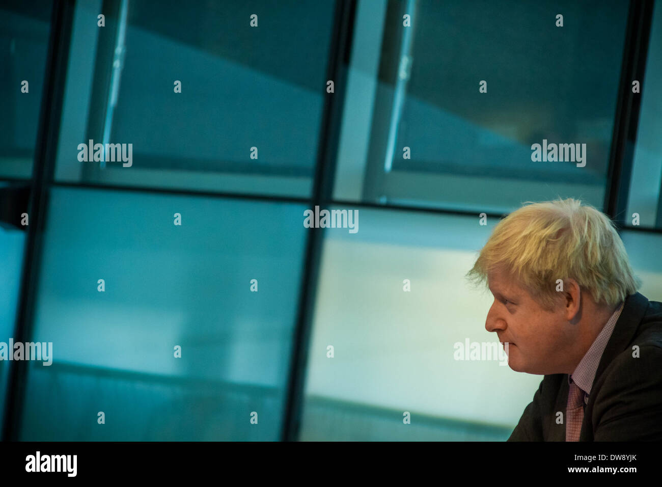 Londoner Bürgermeister Boris Johnson Fragestunde am Rathaus Stockfoto