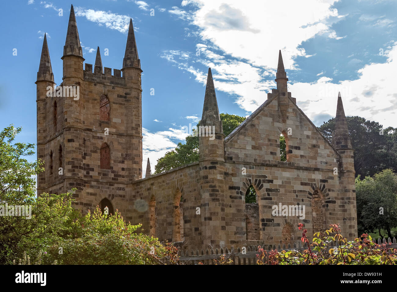 Die Kirche, Port Arthur, historische Stätte, Tasmanien, Australien Stockfoto
