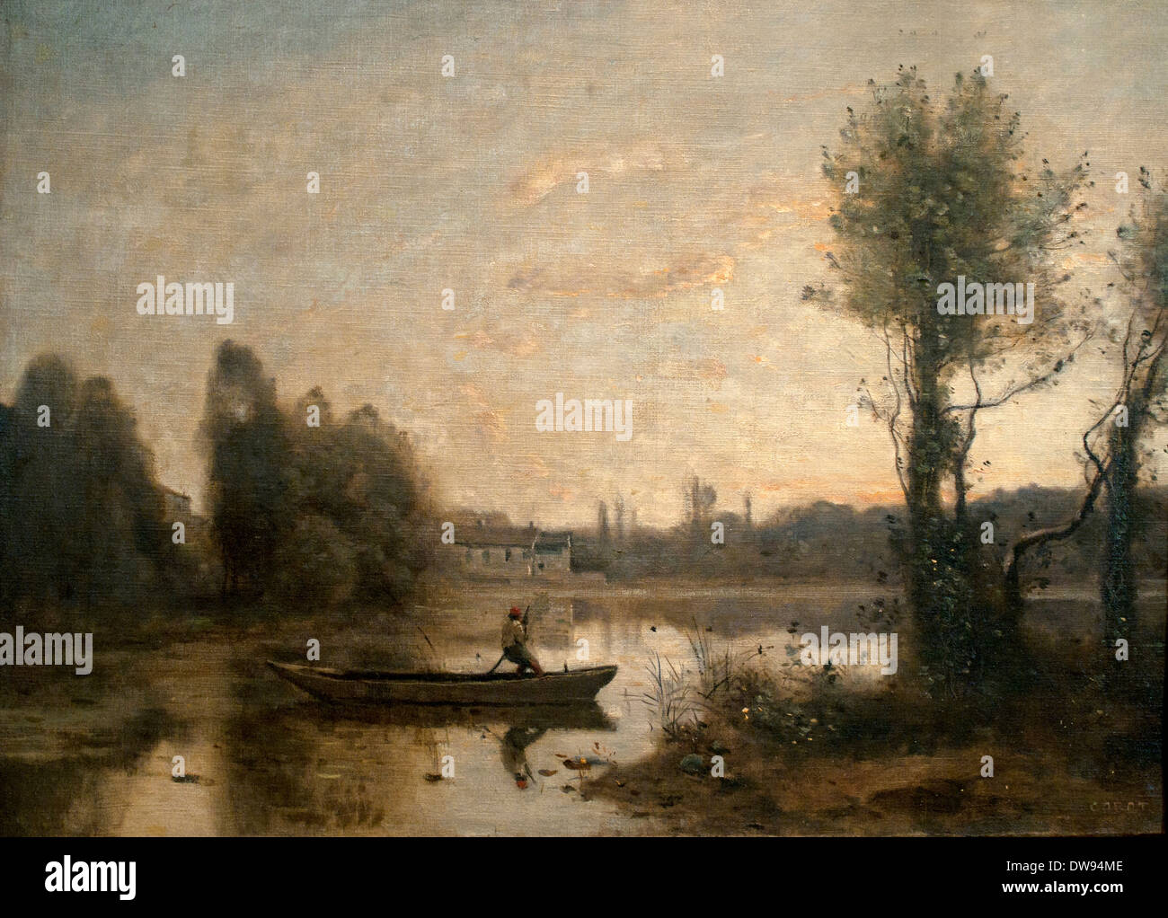 Der Etang de Ville d ' Avray von Frankreich Franzosen JEAN-BAPTISTE CAMILLE COROT (1796-1875) Stockfoto