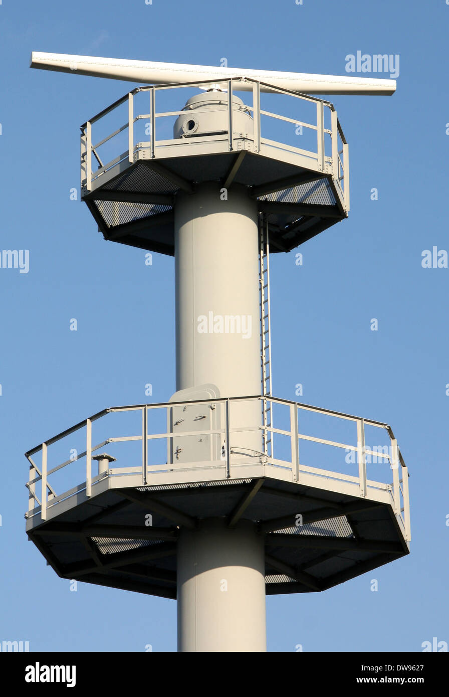 Radaranlage in Eemshaven. Die Niederlande Stockfoto