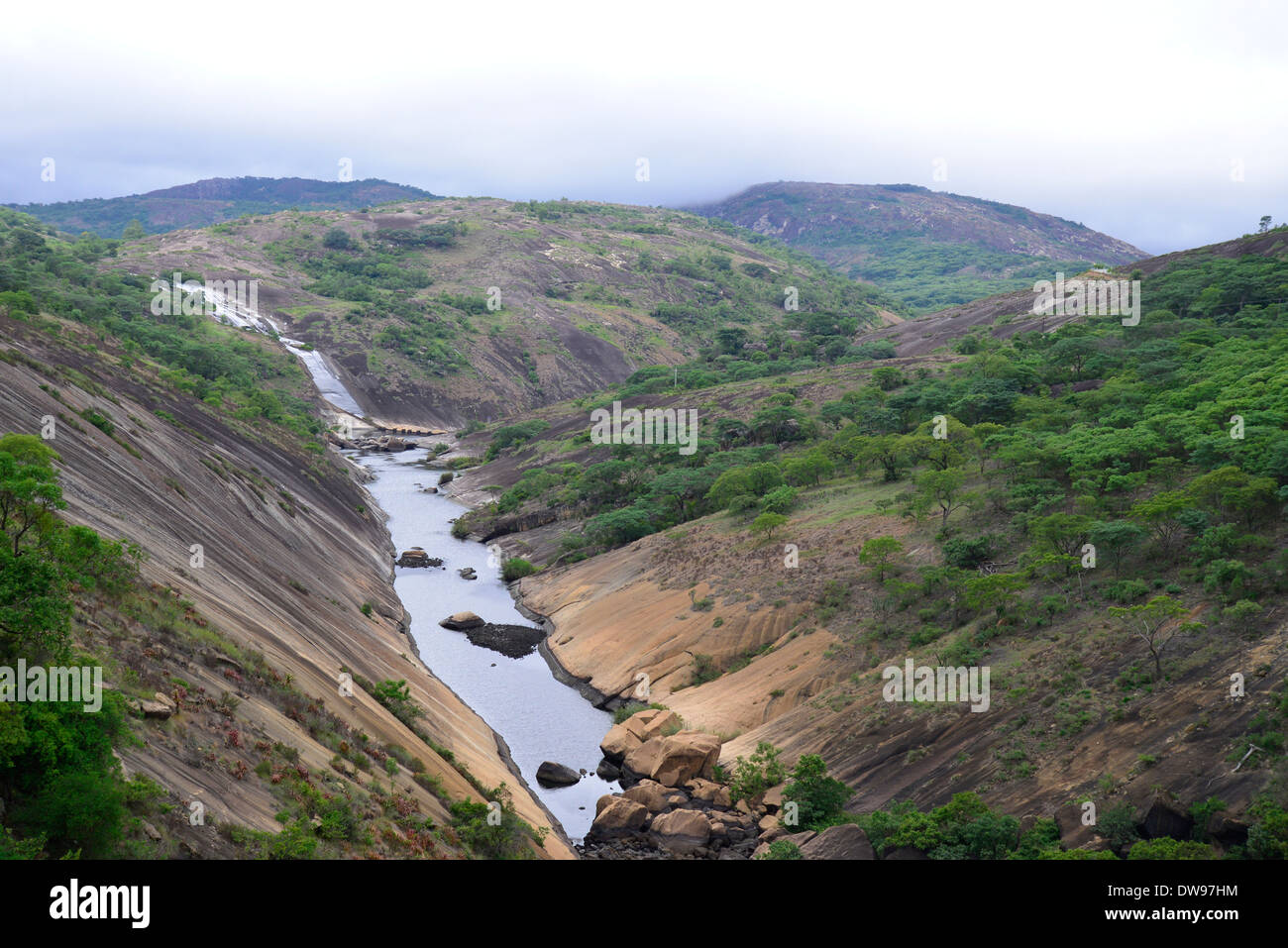Mtirikwi mtirikwe Fluss See in der Nähe von Simbabwe Ruinen, Simbabwe in Zentralafrika. Stockfoto