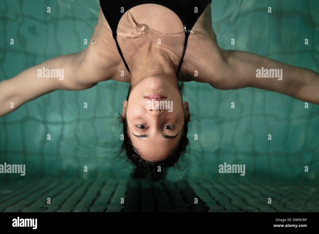 Porträt von Waterpolo Spieler Maria del Pilar Peña. Stockfoto