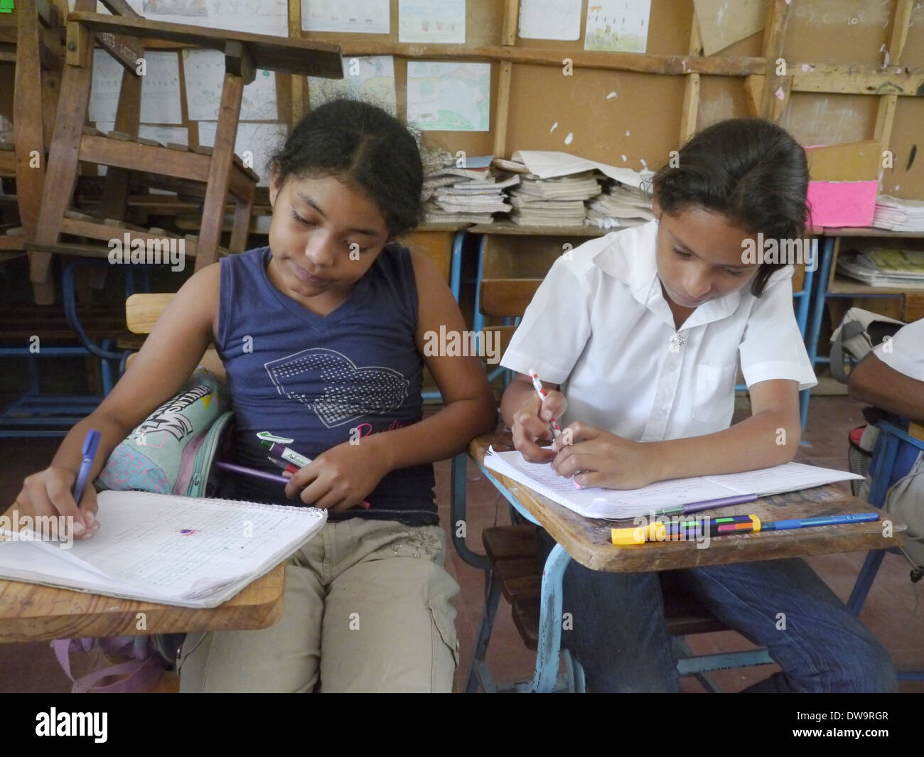 Nicaragua-FEDICAMP Projekte. In der Grundschule am Riita. Stockfoto