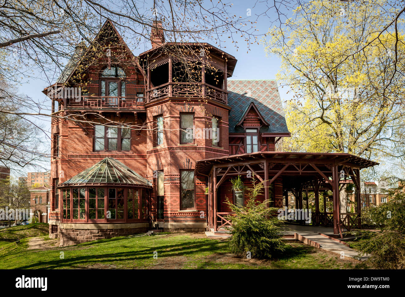 Haus von Mark Twain, Hartford, Connecticut, USA. Stockfoto