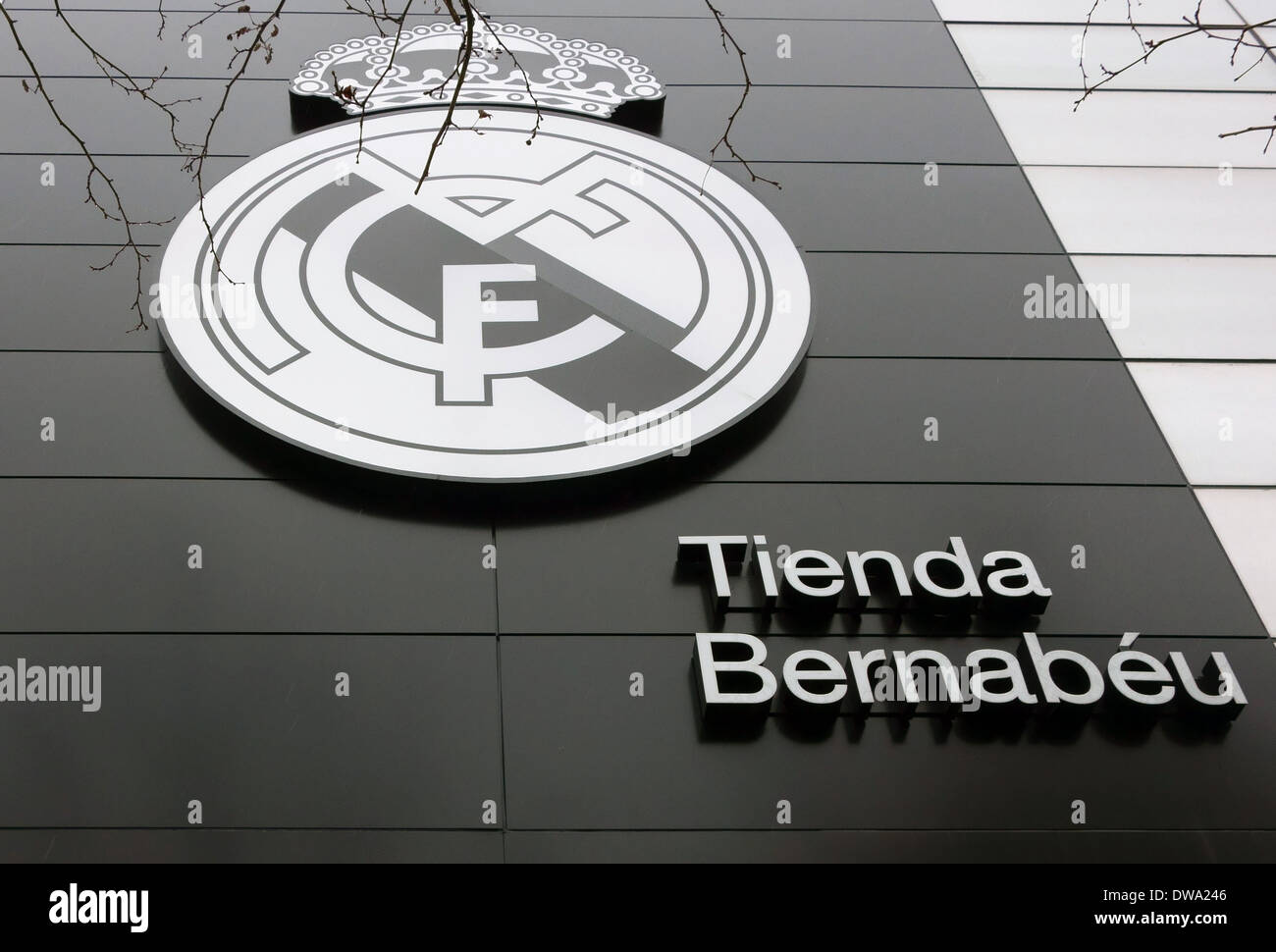 Real Madrid offiziellen Shop im Bernabeu-Stadion, Madrid, Spanien Stockfoto