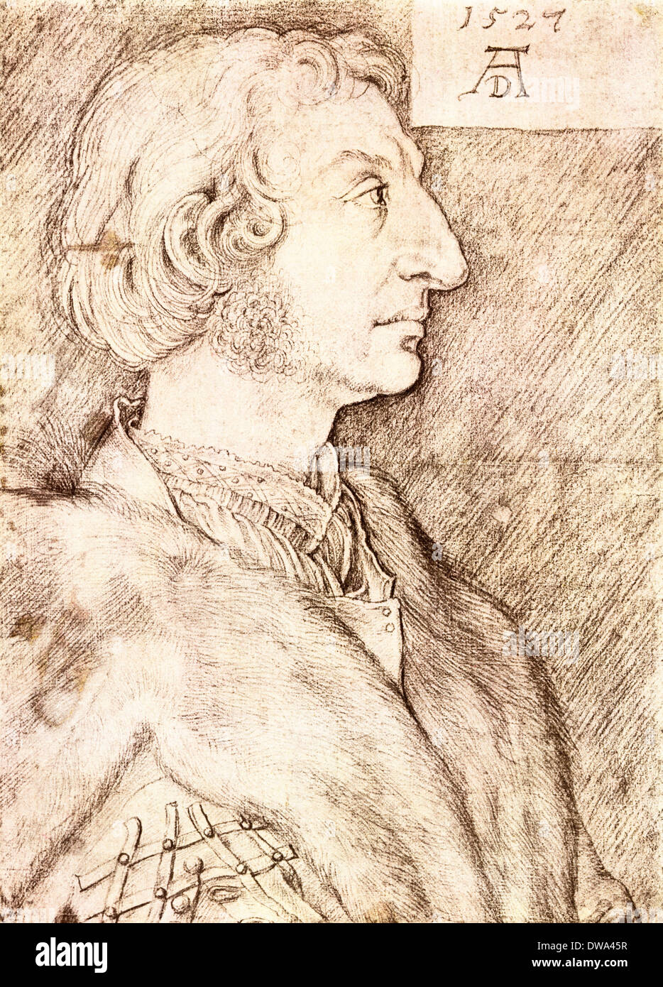 Porträt des Ulrich Starck Kreide von Albrecht Dürer ca. 1526 deutscher Künstler 1471-1528 Stockfoto