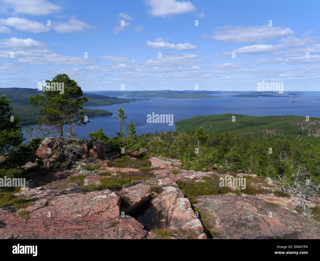 Höga Kusten (hohe Küste), Västernorrlands Län, Bottnischen Meerbusen, Mjältön, Schweden Stockfoto