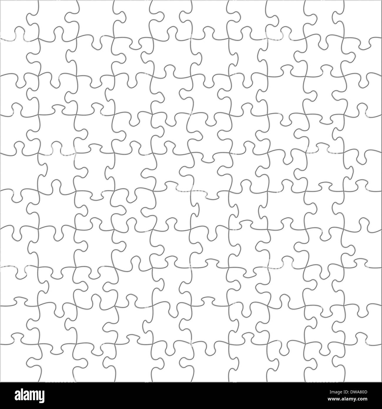 Puzzle weißen Hintergrund illustration Stockfoto
