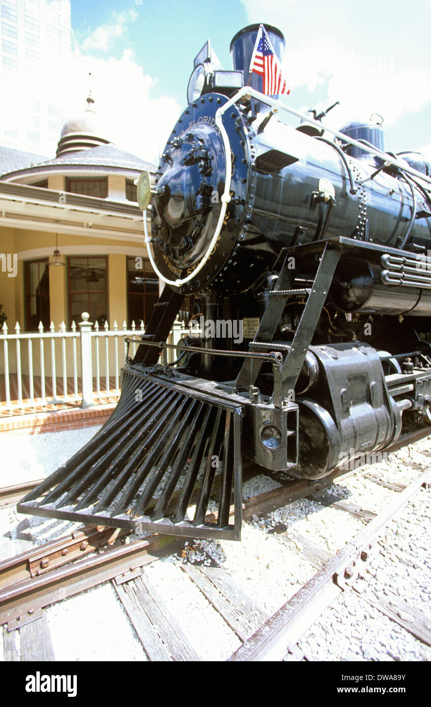 Historischen Church Street Station und das "Orange Blossom Special", Orlando, Florida, USA. Stockfoto