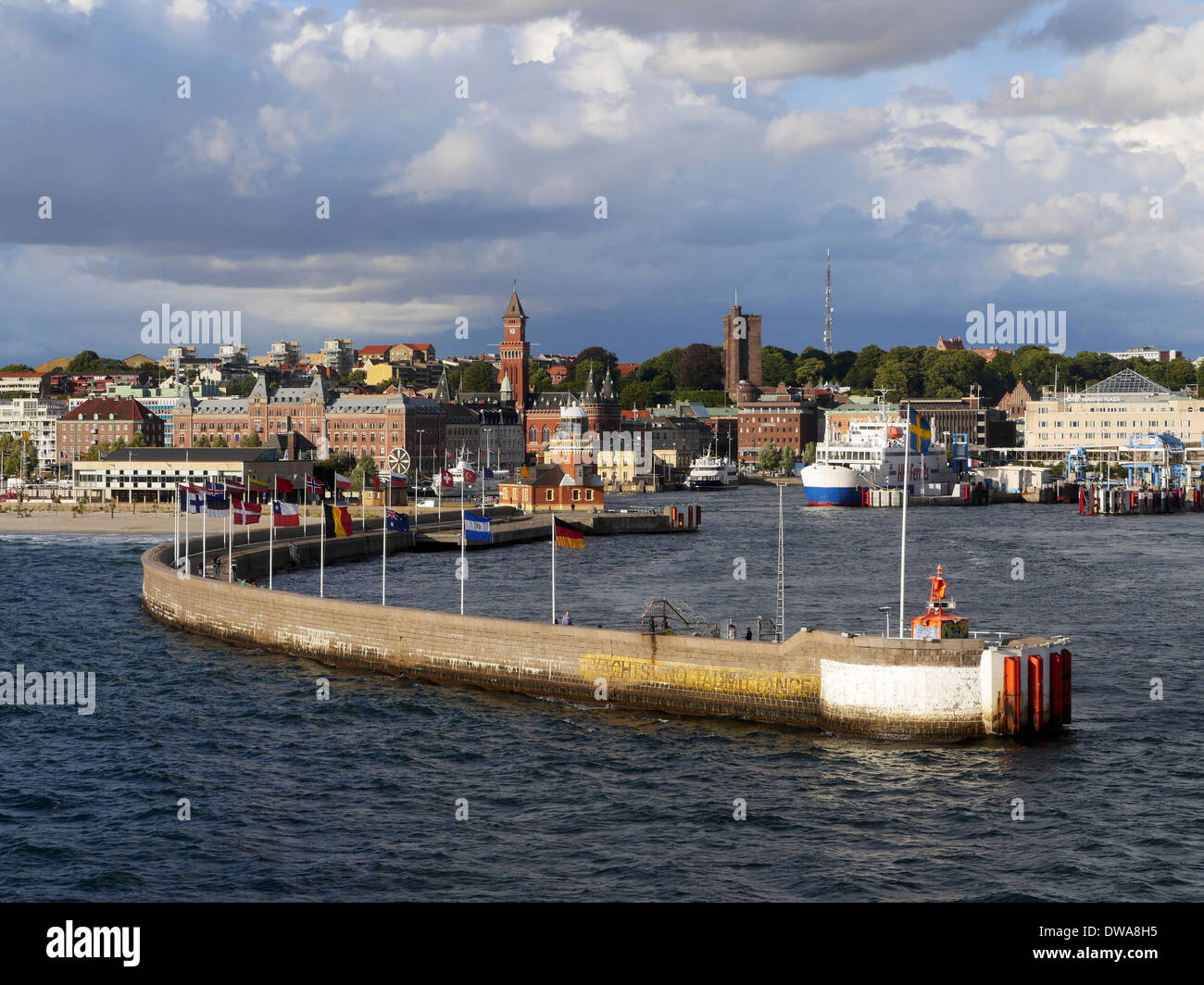 Hafen von Helsingborg, Skåne, Schweden Stockfoto