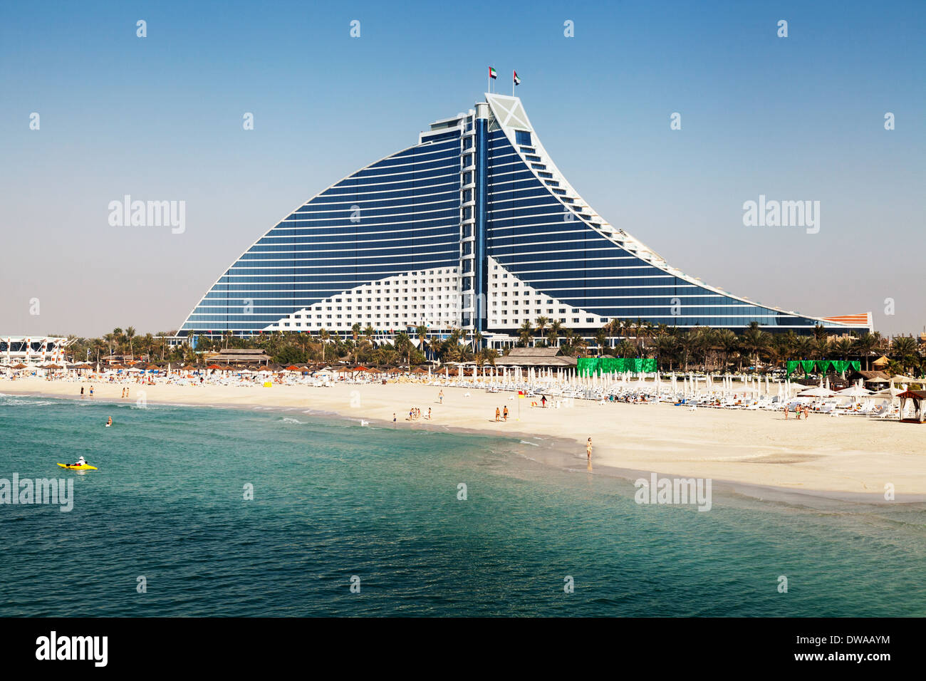 Das Jumeirah Beach Hotel, Dubai;  ein luxuriöses 5-Sterne-Hotel, Dubai, Vereinigte Arabische Emirate, Vereinigte Arabische Emirate Naher Osten Stockfoto