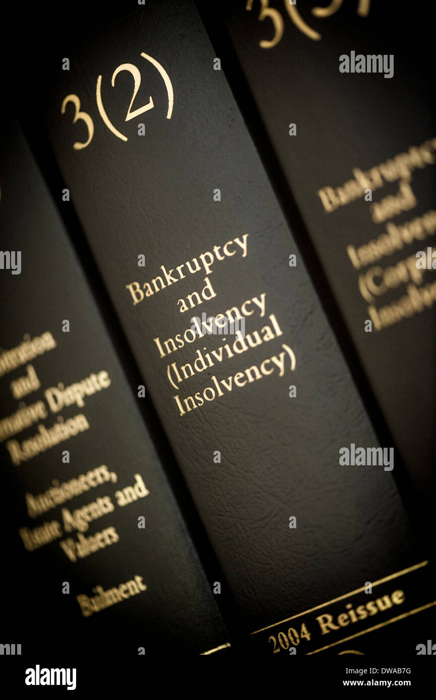 Rechtsbücher - Insolvenz und Insolvenz (individuell) Stockfoto