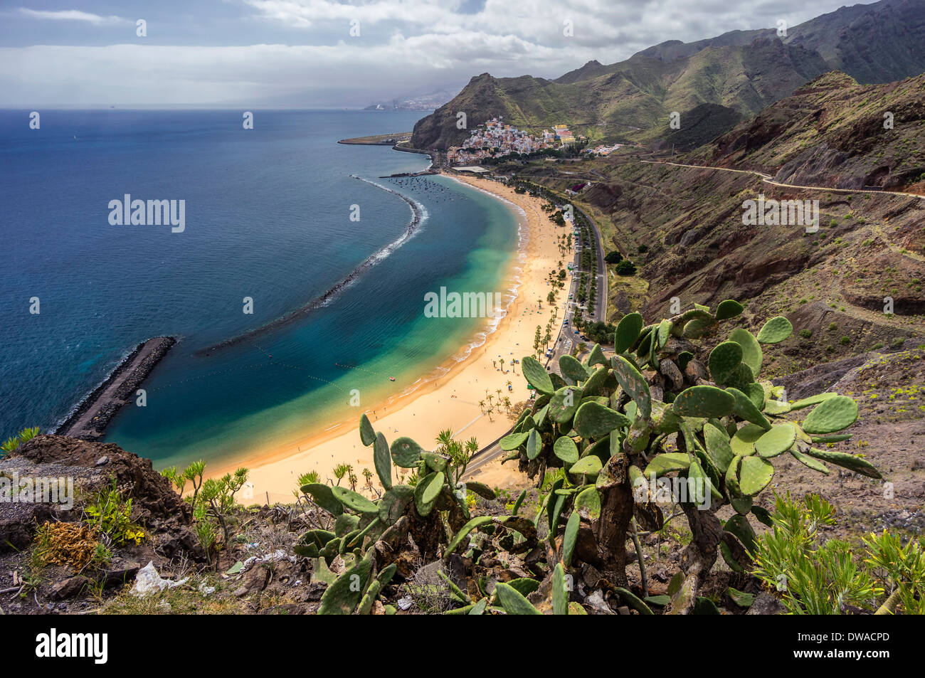 Teneriffa-Strand, Playa de Las Teresitas, Kanarische Inseln, Spanien Stockfoto