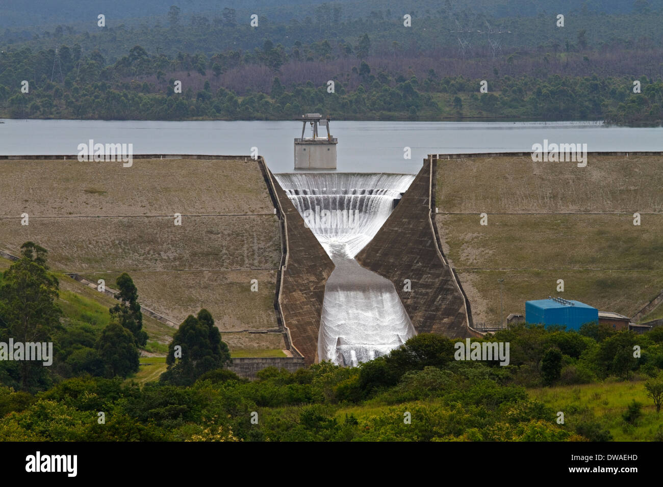 Injaka Dam, Inyaka Dam ist künstlich aufgestauten See ab 2002 auf der Marite River, in der Nähe von Hazyview, Mpumalanga Südafrika Stockfoto