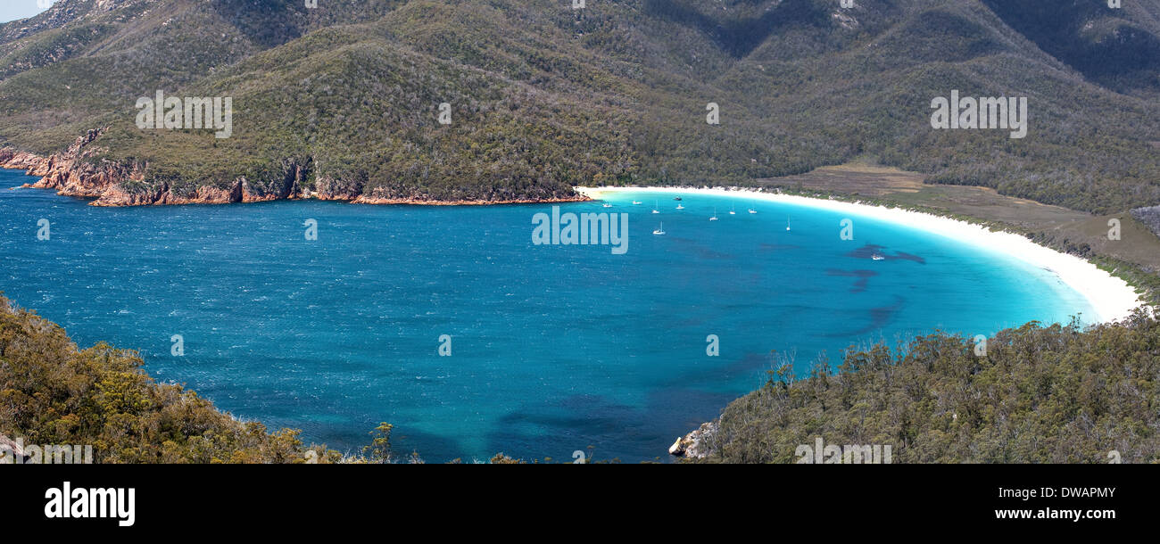 Wineglass Bay, The Hazards Mountains, Freycinet National Park, Tasmanien, Australien Stockfoto